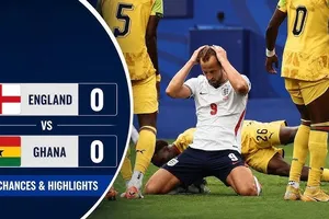 Anh vs Ghana 0-0: Dàn công "Tam sư" Declan Rice, Nico O'Reilly, Harry Kane kém duyên ghi bàn, chia điểm đáng tiếc, Anh tạm giữ đầu bảng L