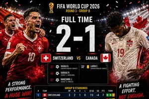 Thụy Sĩ vs Canada 2-1: Vargas, Manzambi tỏa sáng, Promise David lập công, Thụy Sĩ và Canada nắm tay bước tiếp vòng 1/6 World Cup 2026
