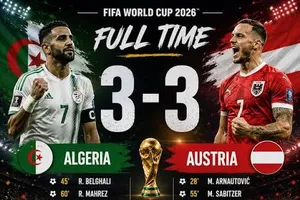 Algeria vs Áo 3-3: Belghali, Mahrez lập công, Arnautovic, Sabitzer, Kalajdzic tỏa sáng, hòa kịch tính, Áo và Algeria bước tiếp vòng 1/16 World Cup 
