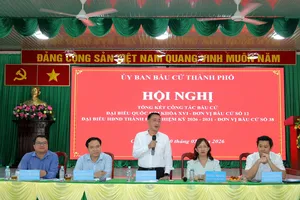 Biểu dương lực lượng phục vụ bầu cử tại đơn vị bầu cử số 36, 37, 38