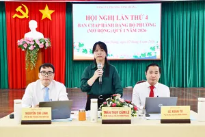 Thường trực Đảng ủy phường Tam Thắng, chủ trì hội nghị