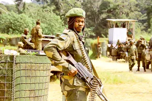 Lực lượng M23 tại khu vực của CHDC Congo. Ảnh: NEWVISION