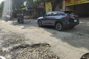 Đoạn đường dày đặc "ổ gà"