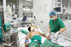 Bệnh nhân phải điều trị tại Bệnh viện Bệnh Nhiệt đới Trung ương. Ảnh: ĐẶNG THANH