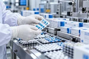 Kiểm tra thuốc trên dây chuyền sản xuất. Ảnh minh họa