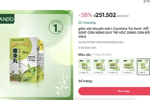 Sản phẩm Sausando Slimming capsule được quảng cáo trên mạng xã hội