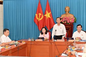 ĐB Trần Hoàng Ngân (TPHCM) tranh luận. Ảnh: VIỆT DŨNG