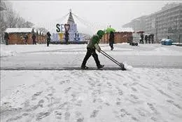 Tuyết rơi dày bất thường ở Bắc Hàn Quốc