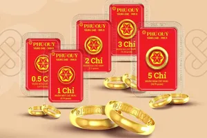 Giá vàng nhẫn 9999 tăng theo giá vàng thế giới