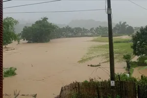 Mưa như trút ở khu vực Việt Bắc