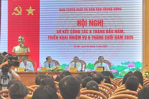 Ban Tuyên giáo và Dân vận Trung ương tổ chức sơ kết 6 tháng đầu năm và triển khai nhiệm vụ 6 tháng cuối năm 2025