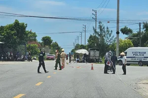 Khu vực hiện trường vụ tai nạn 