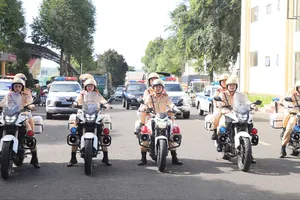 Công an tỉnh Đắk Lắk ra quân đảm bảo an toàn giao thông