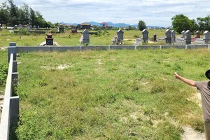 Nơi mai táng tạm ở gần khu dân cư