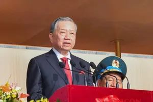 Tổng Bí thư Tô Lâm đọc Diễn văn tại Lễ kỷ niệm 80 năm Cách mạng Tháng Tám thành công và Quốc khánh nước Cộng hòa xã hội chủ nghĩa Việt Nam, sáng 2-9. Ảnh: VIẾT CHUNG