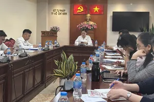 Sở Tư pháp TPHCM tham dự hội thảo tại điểm cầu TPHCM. Ảnh: THANH HIỀN