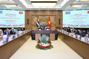 Phiên họp thứ hai của Ủy ban hợp tác liên nghị viện Việt Nam - Cuba ngày 1-10. Ảnh: QUANG PHÚC