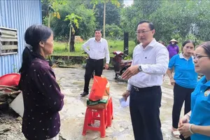 Thăm hỏi, động viên các hộ dân phường Bến Cát (TPHCM) bị ngập