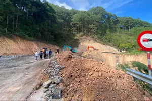 Các điểm sạt lở trên QL20