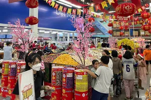 Người dân mua sắm tại MM Mega Market trên địa bàn TPHCM. Ảnh: HÂN GIA