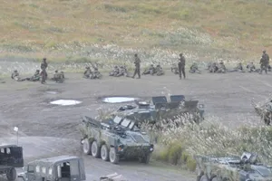 Nổ tại thao trường huấn luyện ở Nhật Bản