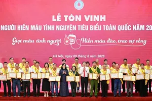 Tôn vinh 100 người hiến máu tiêu biểu toàn quốc năm 2026