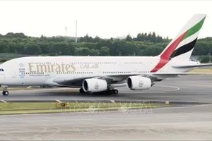 Máy bay Airbus A380 tại sân bay Narita, gần Tokyo, Nhật Bản. Ảnh: Kyodo/TTXVN. Ảnh: https://baotintuc.vn/the-gioi/airbus-ngung-san-xuat-may-bay-a380-20190214174117631.htm