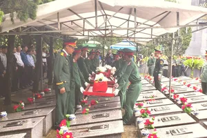 Quảng Ngãi: Truy điệu, an táng 10 hài cốt liệt sĩ 