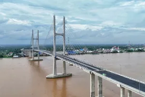 Ngày 31-7, công trình cầu Rạch Miễu 2 sẽ hoàn thành 