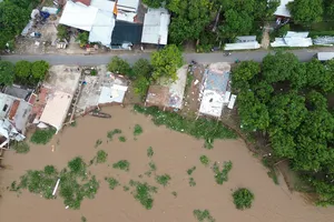 Cận cảnh bờ sông Tiền (Đồng Tháp) bị sạt lở, hàng chục căn nhà hư hỏng