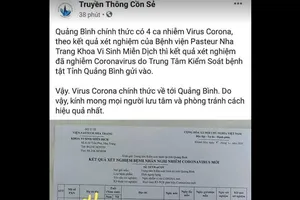 Mặc dù kết quả âm tính nhưng Truyền thông Cồn Sẻ vẫn dựng đứng 4 người nhiễm nCoV