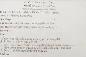 Hồ sơ nộp 10 năm không trả kết qủa.