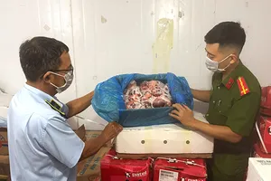 Quảng Bình: Phát hiện gần 4 tấn thực phẩm đông lạnh nhập lậu