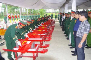 Quảng Trị: Truy điệu và an táng 12 hài cốt liệt sĩ tại Nghĩa trang Quốc gia đường 9