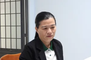 Nguyễn Thị Như Rin tại cơ quan điều tra. Ảnh: CACC
