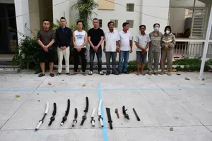 Các đối tượng tại cơ quan điều tra. Ảnh: CACC