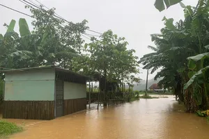 Nhiều khu vực miền núi Đà Nẵng ngập úng do mưa lớn kéo dài