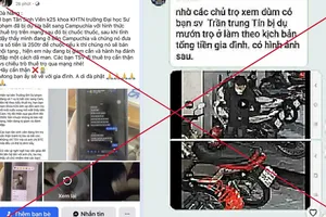 Công an TP Đà Nẵng khẳng định thông tin lan truyền trên mạng xã hội là sai sự thật