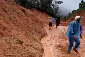 Hiện trường vụ sạt lở