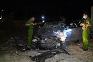 汽車發生事故的現場。