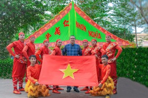 周館仁義堂龍獅團參加國際舞龍舞獅網絡大賽。