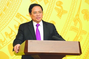 政府總理范明政在國家網絡安寧安全指委會會議上致辭。