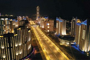 平壤松新和松花地區的松花街萬戶住宅。