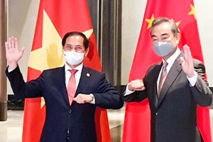 外交部長裴青山與中國國務委員、外交部長王毅。（示意圖源：互聯網）