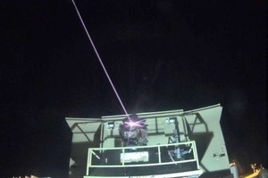 以色列激光武器測試現場。