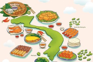 越南美食地圖。