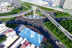 守德市安富交通樞紐配景圖。