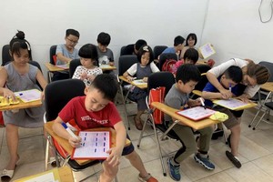 少兒華語班上課一隅。