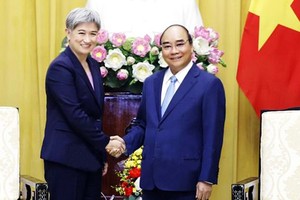 國家主席阮春福接見黃英賢外長。