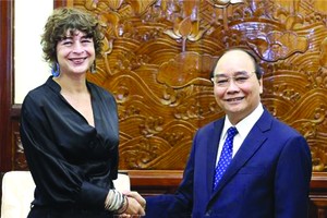 國家主席阮春福昨接見荷蘭駐越南大使埃爾 斯貝絲‧阿克曼。